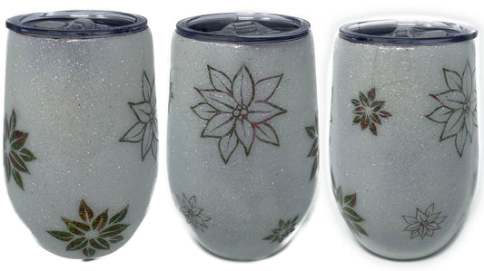Poinsettia Stemless Wine Tumbler
