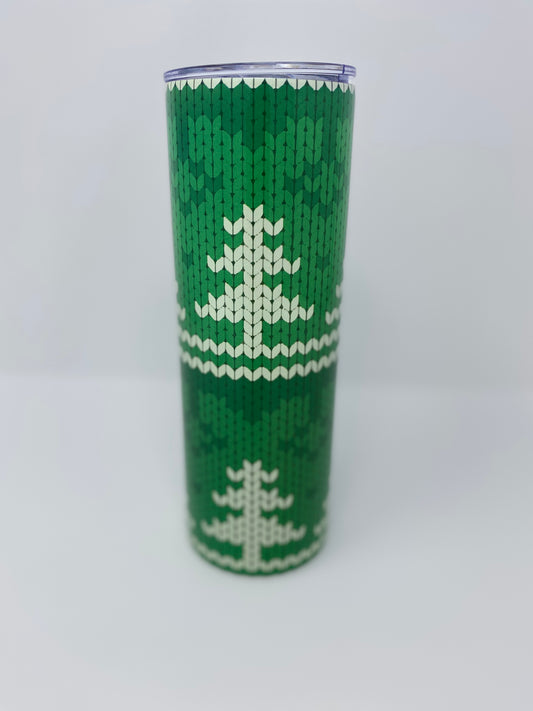 Green Christmas Sweater Tumbler