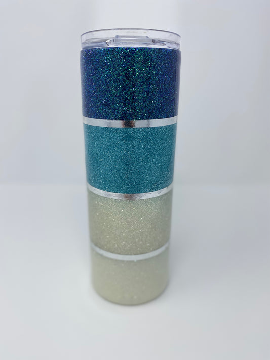 Blue Striped Tumbler